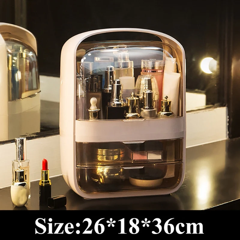 LBER Makeup Organizer Large Capacity Waterproof Dustproof Bathroom Cosmetic Storage Box Desktop Beauty Storage Drawer Pink
LBER Makeup Organizer Large Capacity Waterproof Dustproof Bathroom Cosmetic Storage Box Desktop Beauty Storage Drawer Pink