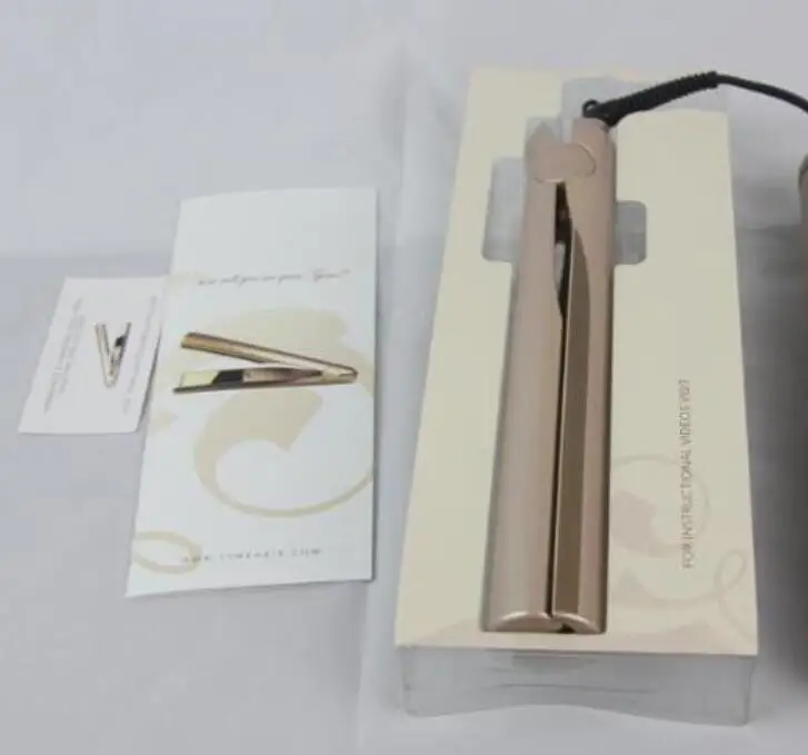 New Gold Plate Hair curler Hair Straightener Titanium US EU UK Plug with Sleeve High quality 
New Gold Plate Hair curler Hair Straightener Titanium US EU UK Plug with Sleeve High quality