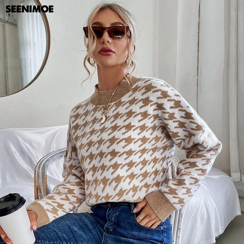 SEENIMOE Autumn Winter Women Tops O-neck Print Vintage Pullovers Casual Sweaters Primer Shirt Long Sleeve Femme Loose Knitwear
SEENIMOE Autumn Winter Women Tops O-neck Print Vintage Pullovers Casual Sweaters Primer Shirt Long Sleeve Femme Loose Knitwear