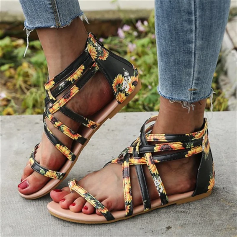 New Fashion Women's Cross Narrowband Peep Toe Sandals Sexy Female Leopard Flats Gladiator Shoes Summer Comfortable Beach Shoes
New Fashion Women's Cross Narrowband Peep Toe Sandals Sexy Female Leopard Flats Gladiator Shoes Summer Comfortable Beach Shoes
