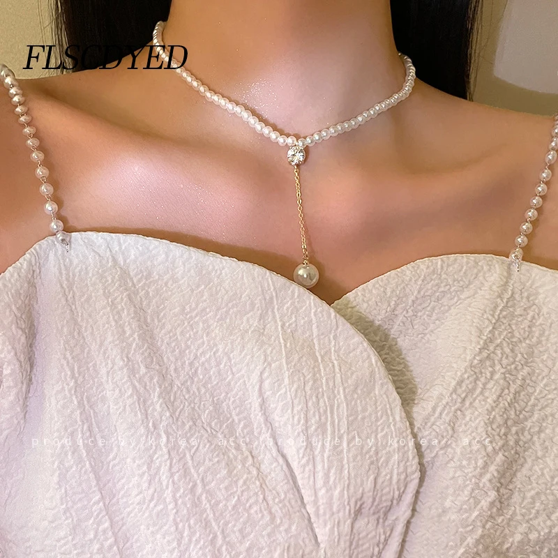 FLSCDYED Vintage White Imitation Pearl Necklaces For Women Luxury Wedding clavicle Chain Collar 2022 New Fashion Pendant Jewelry
FLSCDYED Vintage White Imitation Pearl Necklaces For Women Luxury Wedding clavicle Chain Collar 2022 New Fashion Pendant Jewelry