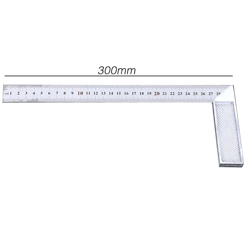 L Shape Ruler Right Angle Try Square measuring tool 30cm 90 Degree Metal Steel Engineers Wood | Инструменты
