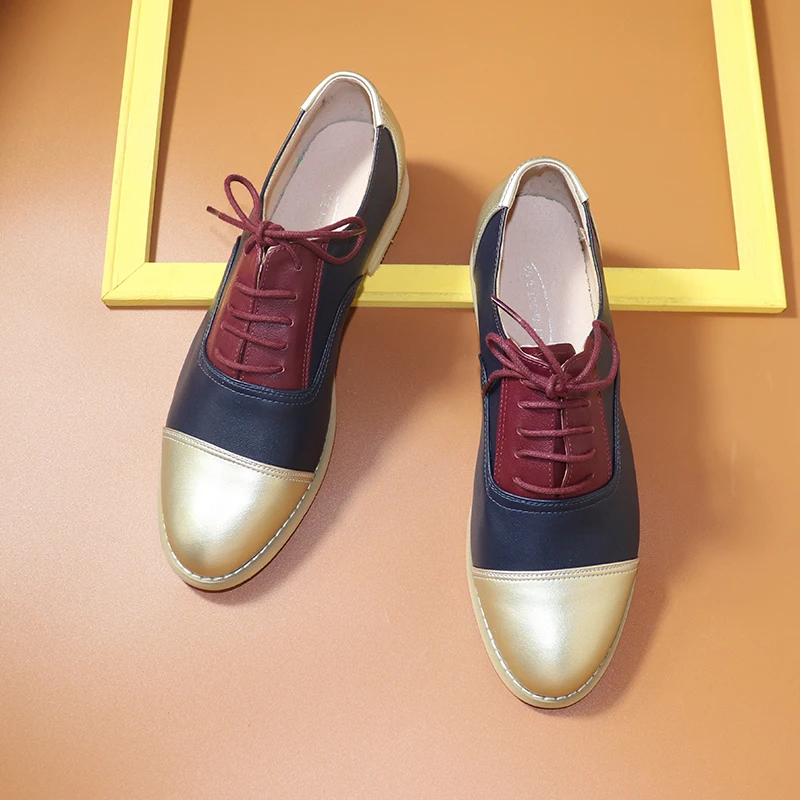 Women Oxford Brogues Shoes Genuine Leather Wingtip Loafers For Woman Sneakers Female Oxfords Ladies Laces Single Shoes 2020
Women Oxford Brogues Shoes Genuine Leather Wingtip Loafers For Woman Sneakers Female Oxfords Ladies Laces Single Shoes 2020