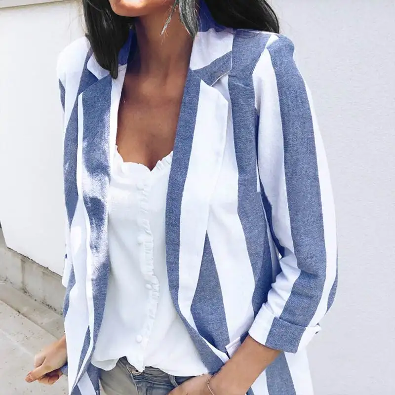 Spring Women Blazer Elegant Striped Work OL Blazers Suits Ladies Casual Slim Blazer Feminino Jackets Coats Woman Jacket
Spring Women Blazer Elegant Striped Work OL Blazers Suits Ladies Casual Slim Blazer Feminino Jackets Coats Woman Jacket