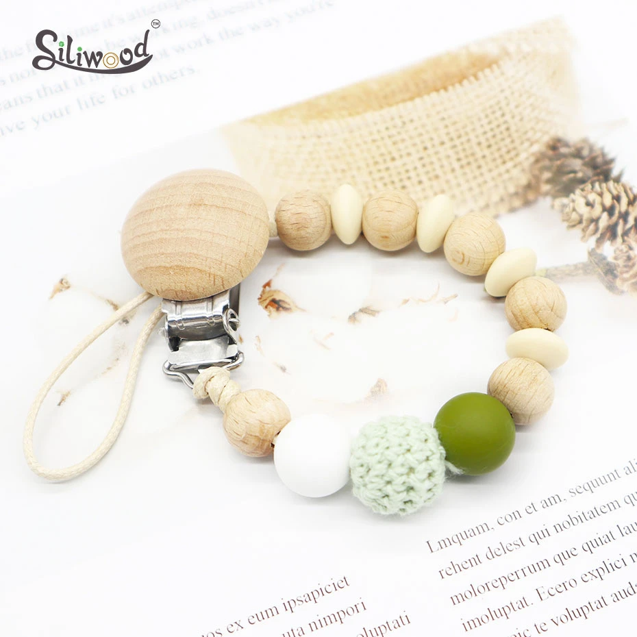 NEW Pacifier Clips Baby Beech Teething Beads Pacifier Chain Holder Soother Clips Teether Toy Chewbeads Baby Birthday Shower Gift
NEW Pacifier Clips Baby Beech Teething Beads Pacifier Chain Holder Soother Clips Teether Toy Chewbeads Baby Birthday Shower Gift