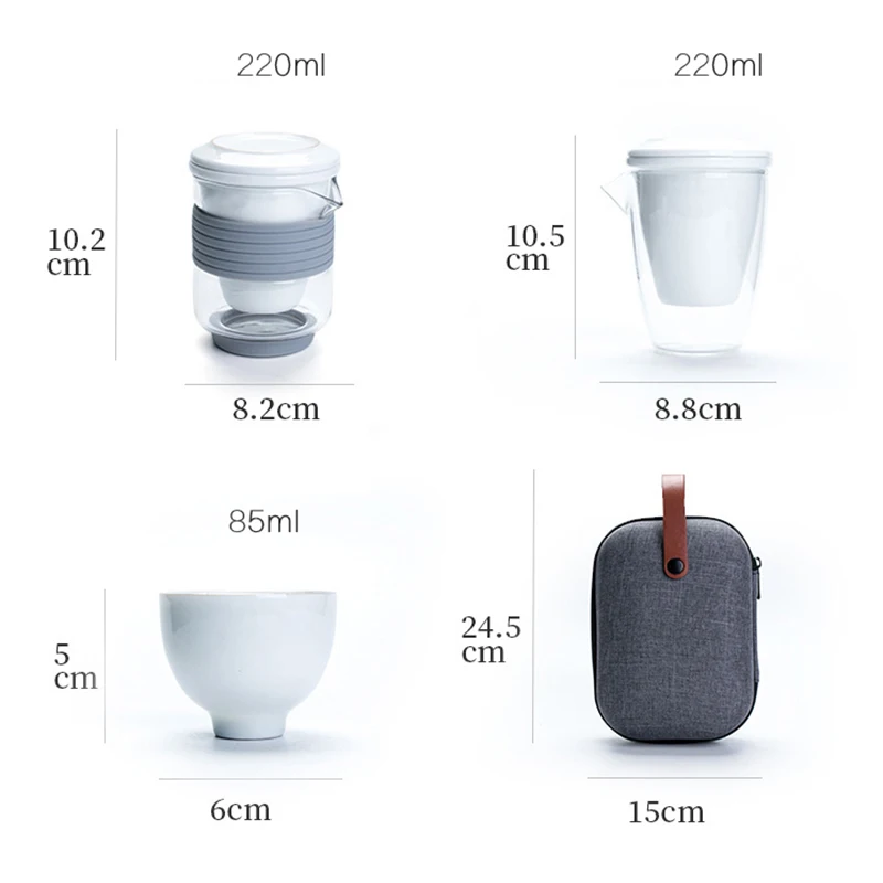 Chinese Kung Fu Tea Set Ceramic Portable Teapot Set Outdoor Travel Gaiwan Tea Cups of Tea Ceremony Teacup Drinkware Fine Gift 
Chinese Kung Fu Tea Set Ceramic Portable Teapot Set Outdoor Travel Gaiwan Tea Cups of Tea Ceremony Teacup Drinkware Fine Gift
