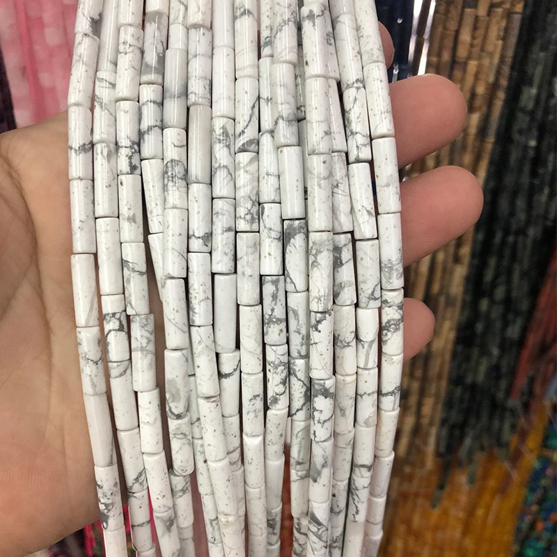 Wholesale Natural Round Tube Howlite White Turquoises Jaspers Loose Beads Charm Jewelry Making Accessories 4mm*13mm 15 Inches
Wholesale Natural Round Tube Howlite White Turquoises Jaspers Loose Beads Charm Jewelry Making Accessories 4mm*13mm 15 Inches
