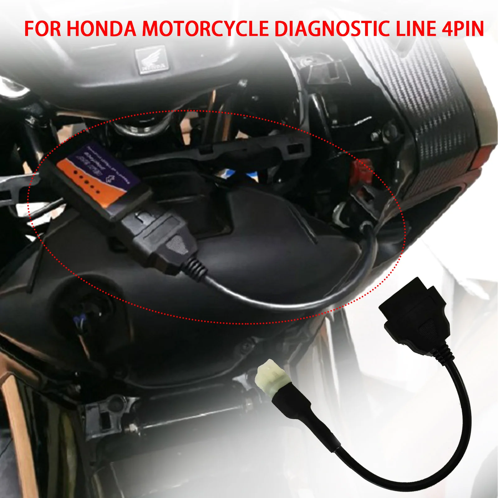 1PC OBD2 to 4 Pin Diagnostic Adapter Cable Motorcycle Fault Detection Parts Fit Motorcycle Parts For Honda Motorbikes
1PC OBD2 to 4 Pin Diagnostic Adapter Cable Motorcycle Fault Detection Parts Fit Motorcycle Parts For Honda Motorbikes
