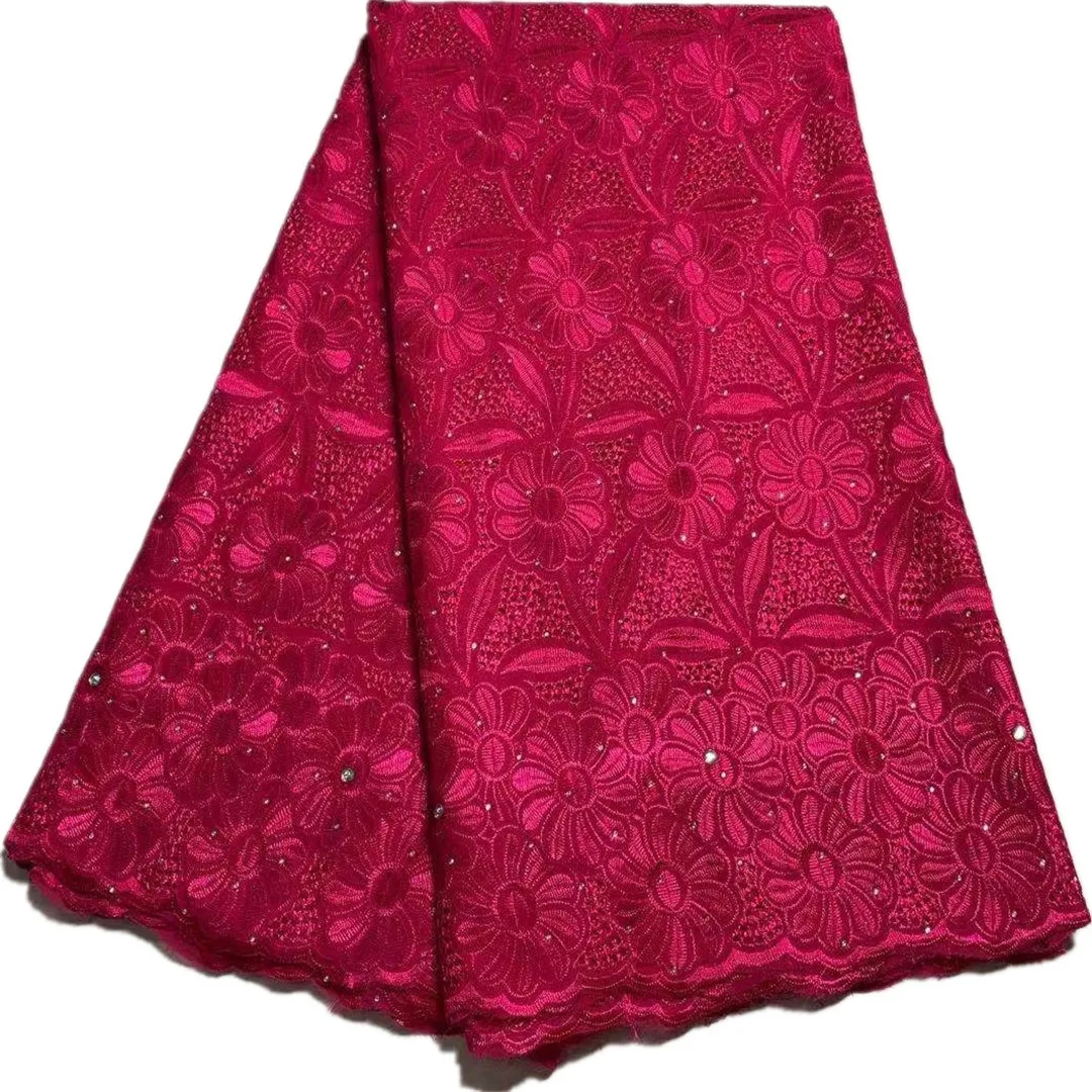 5 Yards RED Swiss Lace Fabric 2021 Embroidery African 100% Cotton Swiss Voile Lace Popular Dubai Style For Wedding Party
5 Yards RED Swiss Lace Fabric 2021 Embroidery African 100% Cotton Swiss Voile Lace Popular Dubai Style For Wedding Party