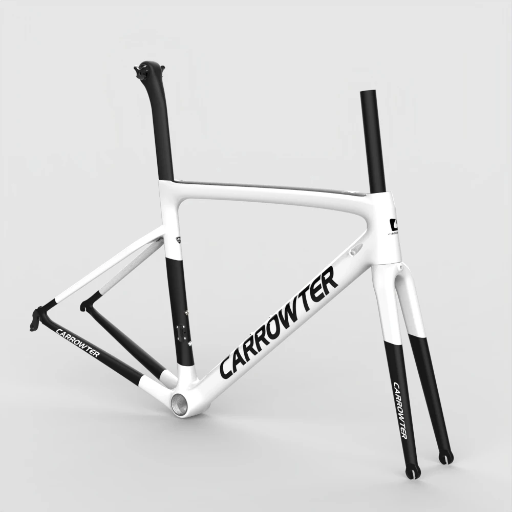 White Color T1000 UD Matte/Glossy CARROWTER Carbon Road Bike Frames Frameset with 44 49 52 54 56 58cm Rim Disc Brake XDB DPD UPS
White Color T1000 UD Matte/Glossy CARROWTER Carbon Road Bike Frames Frameset with 44 49 52 54 56 58cm Rim Disc Brake XDB DPD UPS