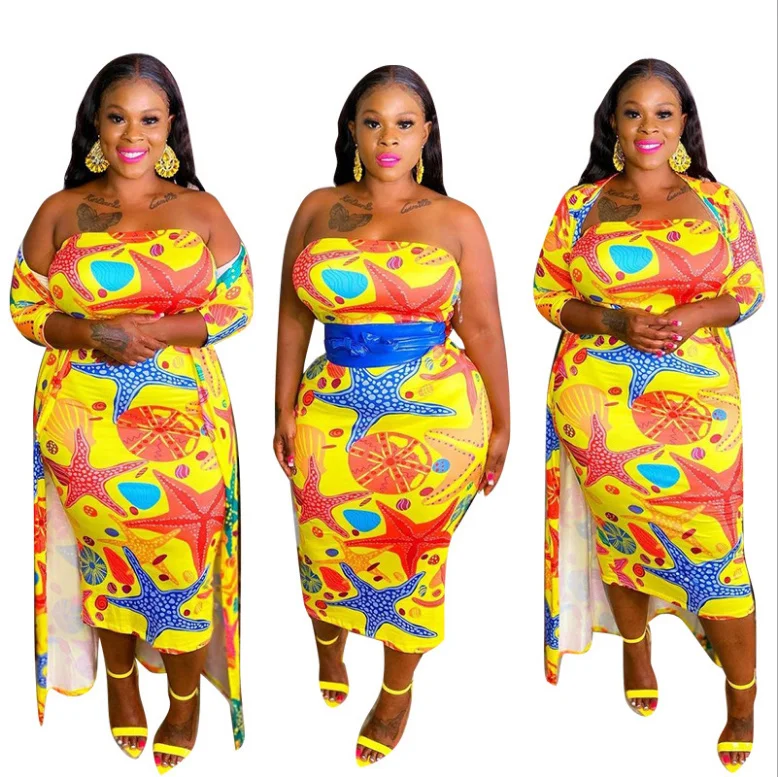 Cutubly Sexy Women Sets Spring Printing 2 Piece Skirt Sets For Women Casual Sexy Strapless Dress And Long Sleeve Cloak Top Set
Cutubly Sexy Women Sets Spring Printing 2 Piece Skirt Sets For Women Casual Sexy Strapless Dress And Long Sleeve Cloak Top Set