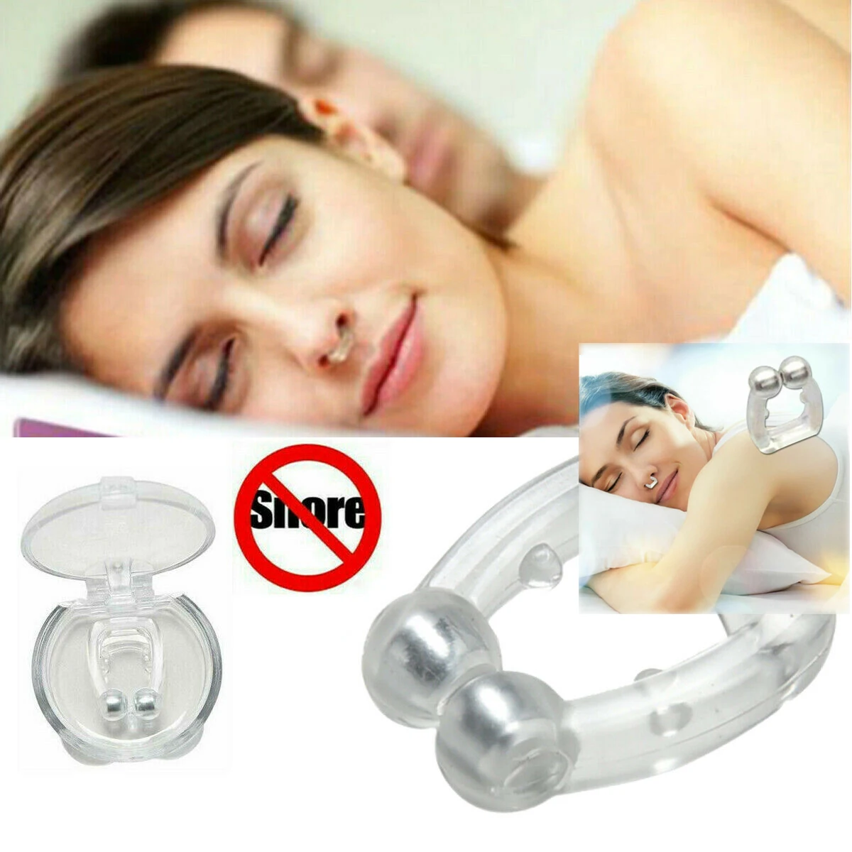Wanclik Stop Snoring Nose Clip Silicone Magnetic Prevent snoring Professional Relief of snoring Symptoms Health Care Adult Gifts
Wanclik Stop Snoring Nose Clip Silicone Magnetic Prevent snoring Professional Relief of snoring Symptoms Health Care Adult Gifts