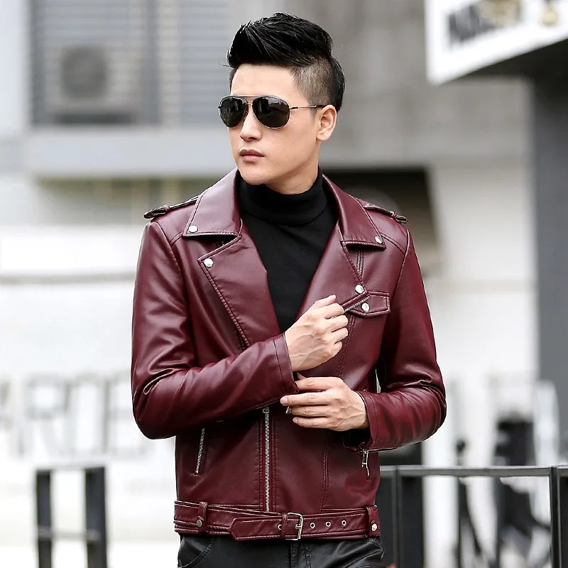 Men's Popular Handsome PU Jacket Punk New Turn-down collar Leather Jackets Zipper Men Chupas De Cuero Hombre
Men's Popular Handsome PU Jacket Punk New Turn-down collar Leather Jackets Zipper Men Chupas De Cuero Hombre