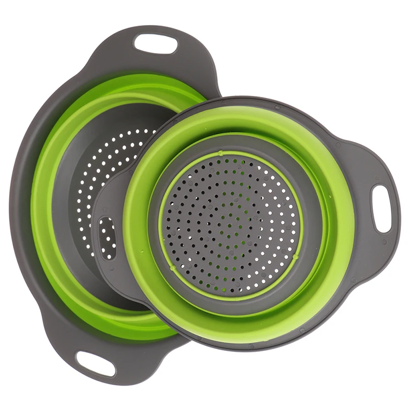 Silicone Colander Collapsible Drainer With Handle Kitchen Tools Portable Round Foldable Fruit Vegetable Washing Basket Strainer
Silicone Colander Collapsible Drainer With Handle Kitchen Tools Portable Round Foldable Fruit Vegetable Washing Basket Strainer