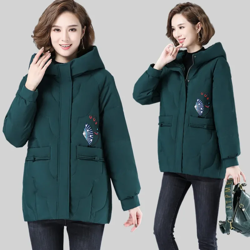 Women's Cotton-Padded Jackets Short 2021 Winter New Coat Down Cotton Jacket Mother Wear Overwear Thick Hooded Female Overcoat
Women's Cotton-Padded Jackets Short 2021 Winter New Coat Down Cotton Jacket Mother Wear Overwear Thick Hooded Female Overcoat