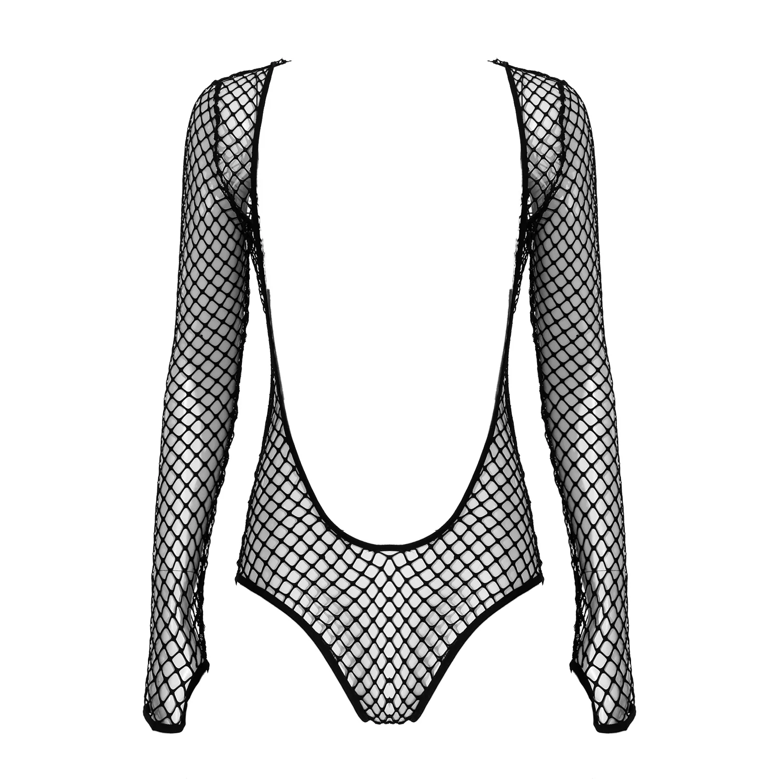 Womens Stage Show Nightclub Outfits Long Sleeve Open Front Catsuit See-through Hooded Bodysuit Hollow Out Fishnet Leotard Romper
Womens Stage Show Nightclub Outfits Long Sleeve Open Front Catsuit See-through Hooded Bodysuit Hollow Out Fishnet Leotard Romper