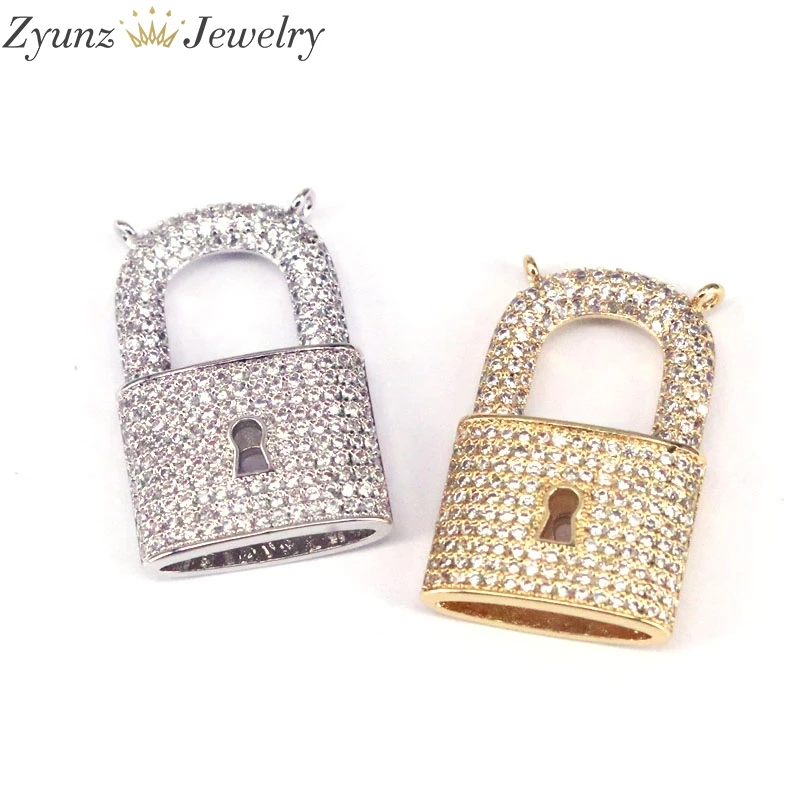 5PCS, Gold / Silver Color Crystal Big Lock Pendants Cubic Zirconia Padlock Jewelry Findings Supplies 
5PCS, Gold / Silver Color Crystal Big Lock Pendants Cubic Zirconia Padlock Jewelry Findings Supplies