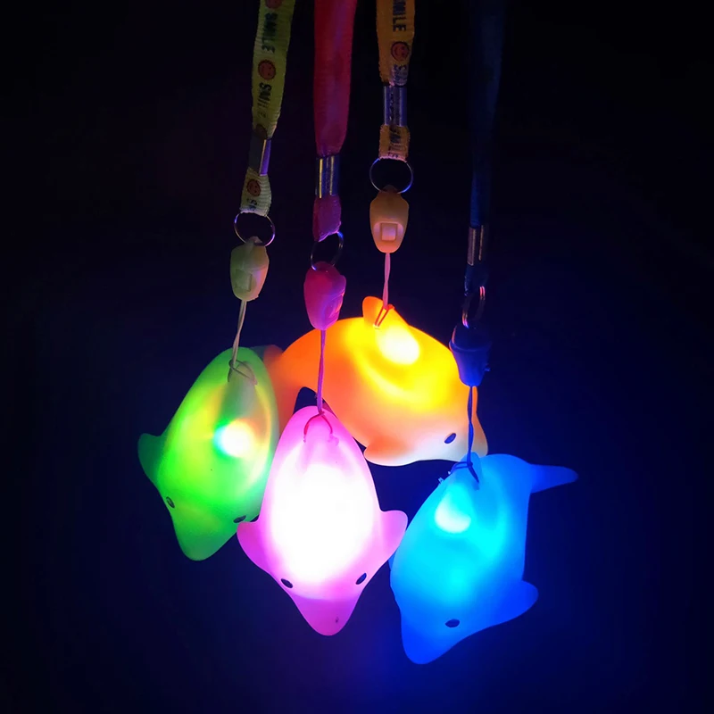 Creativing Glowing Dolphin Toys Girls Childrens Gifts Night Light Pendant Lanyard Party Props Decor Cartoon Luminous | Игрушки и хобби