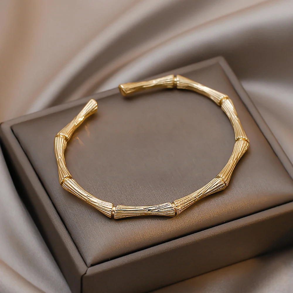 In 2021 South Korea Fashion New Bamboo Ms Openings Bracelet, Personality, Contracted Temperament Elegant Party Jewelry Gifts
In 2021 South Korea Fashion New Bamboo Ms Openings Bracelet, Personality, Contracted Temperament Elegant Party Jewelry Gifts