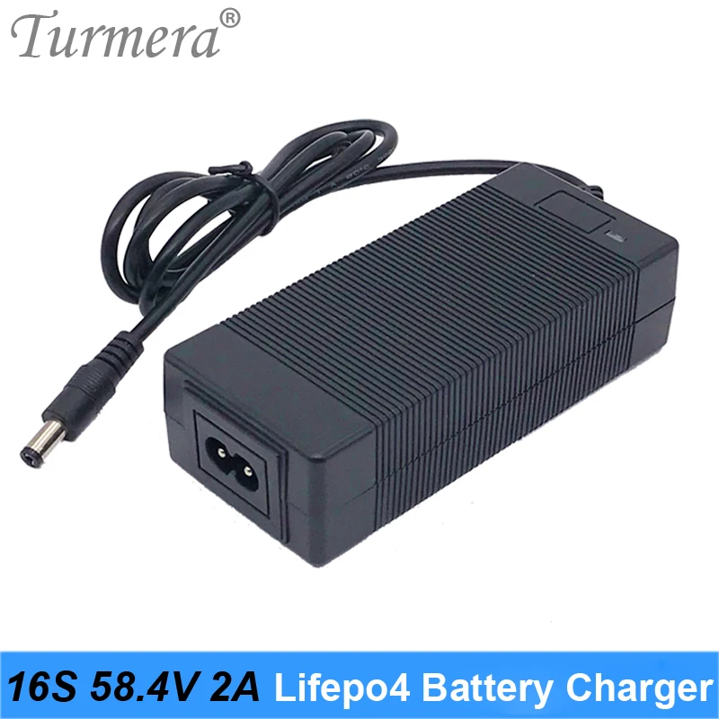 Turmera 16S 58.4V 2A Lifepo4 Battery Charger Smart For 18650 32650 32700 Lithium Iron Phosphate Battery Pack 51.2V 57.6V Use F19
Turmera 16S 58.4V 2A Lifepo4 Battery Charger Smart For 18650 32650 32700 Lithium Iron Phosphate Battery Pack 51.2V 57.6V Use F19