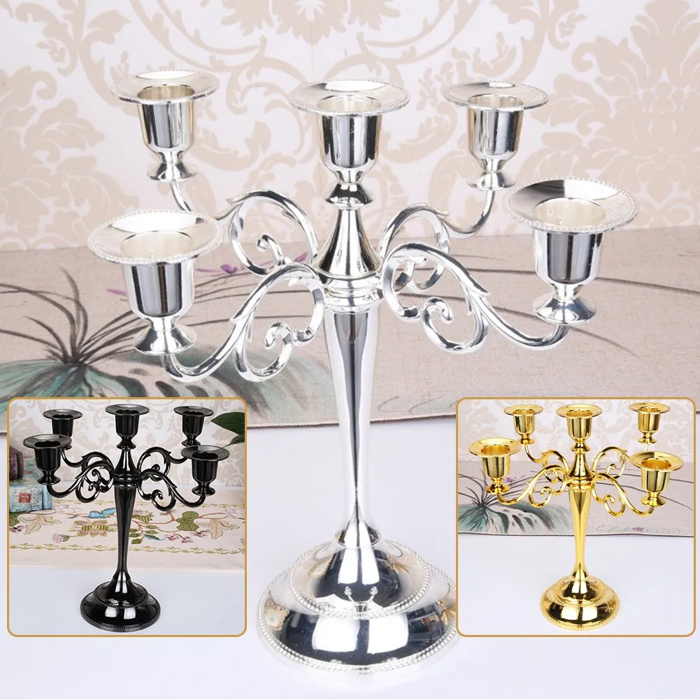 5 Arms Candle Holders 26.5*27cm Table Candlesticks Candelabra Party Romantic Wedding Dining Candle Holder Home Decoration
5 Arms Candle Holders 26.5*27cm Table Candlesticks Candelabra Party Romantic Wedding Dining Candle Holder Home Decoration