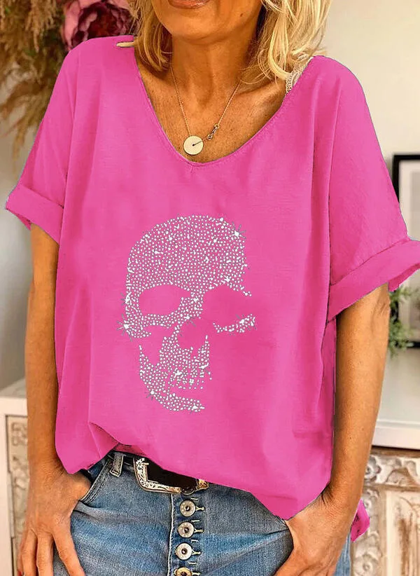 2021 Summer Dandelion Print Short-sleeved V-neck Loose Plus Size T-shirt European and American Casual Women's Top
2021 Summer Dandelion Print Short-sleeved V-neck Loose Plus Size T-shirt European and American Casual Women's Top
