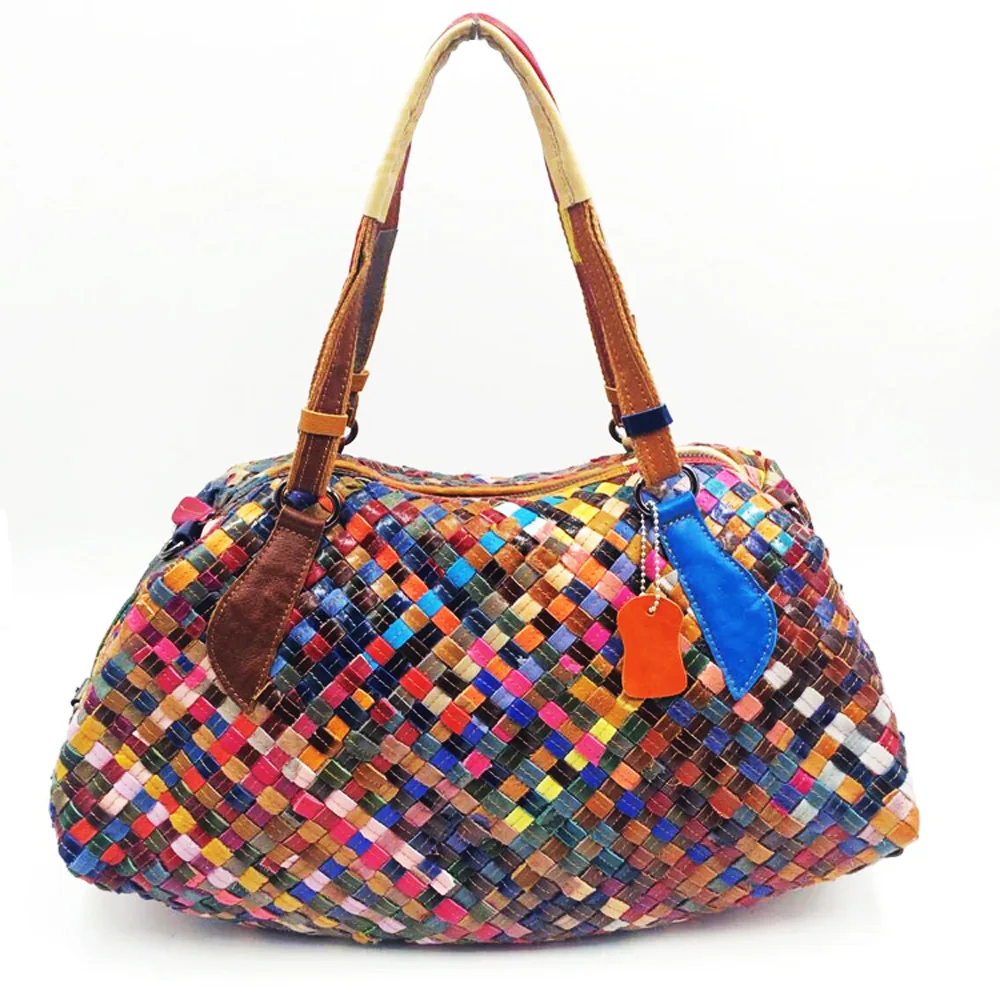 Genuine Leather Women Handbag Designer High Quality Vintage Colorful Casual Tote Large Weave Handbags Shoulder Bags
Genuine Leather Women Handbag Designer High Quality Vintage Colorful Casual Tote Large Weave Handbags Shoulder Bags