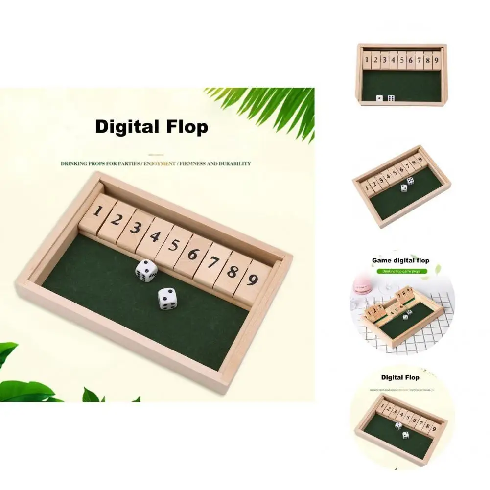 Compact Cute Shut-The-Box Instructions Board Game Wood Classics Decktop Game Cognitive Ability for Children
Compact Cute Shut-The-Box Instructions Board Game Wood Classics Decktop Game Cognitive Ability for Children
