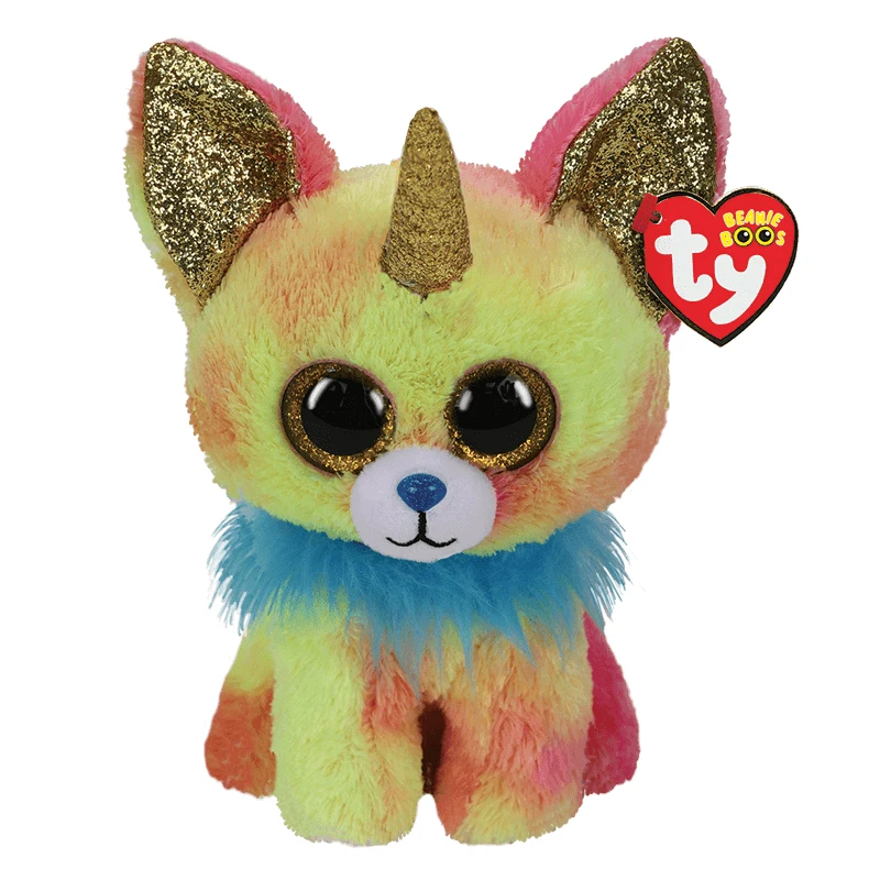 Ty Beanie Boos Sunshine розовый пятно Ягуар цветной хомяк Единорог милый крутой детский