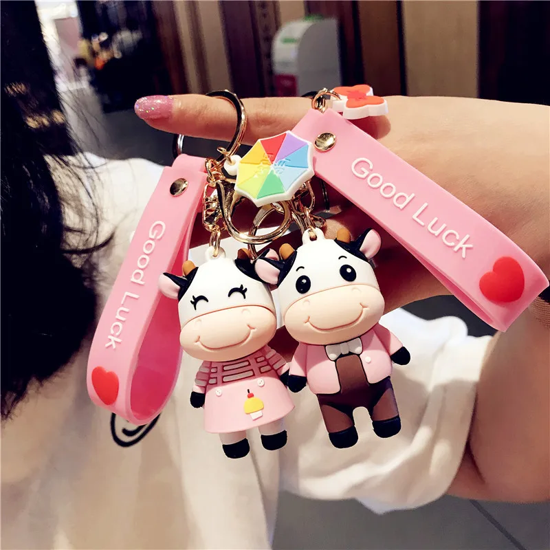 Cute Cow Doll Keychain Lovely Cartoon Dairy Lovers Car Key Chain Girl Bag Pendant Accessories Keyring Lovers Holiday Gifts
Cute Cow Doll Keychain Lovely Cartoon Dairy Lovers Car Key Chain Girl Bag Pendant Accessories Keyring Lovers Holiday Gifts