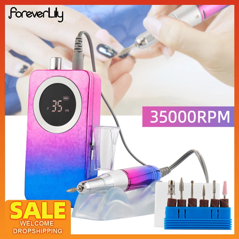 25W Portable Nail Drill Machine 35000RPM Rechargeable Nail Gel File Polisher Manicure Pedicure Grinding Device Nail Art Tools
25W Portable Nail Drill Machine 35000RPM Rechargeable Nail Gel File Polisher Manicure Pedicure Grinding Device Nail Art Tools