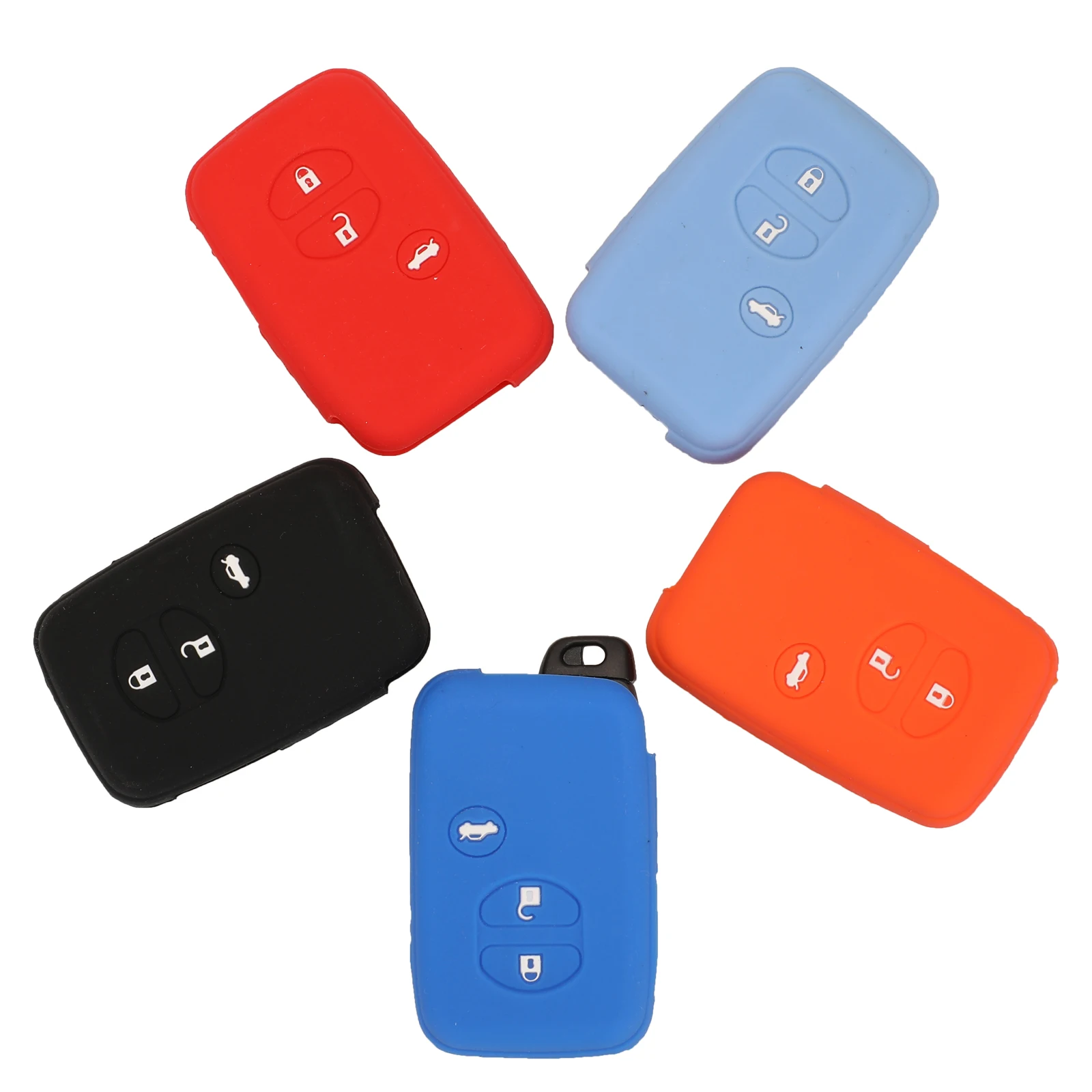 Jingyuqin 10 шт. трехкнопочный силиконовый защитный чехол для TOYOTA Camry Prado Crown Prius Aqua Rav4
Jingyuqin 10 шт. трехкнопочный силиконовый защитный чехол для TOYOTA Camry Prado Crown Prius Aqua Rav4