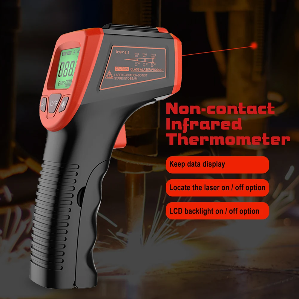 -50~600 / -58~1112 GM320S Non-Contact Industrial High Temperature Gun LCD Laser-Pointer Infrared IR Thermometer
-50~600 / -58~1112 GM320S Non-Contact Industrial High Temperature Gun LCD Laser-Pointer Infrared IR Thermometer