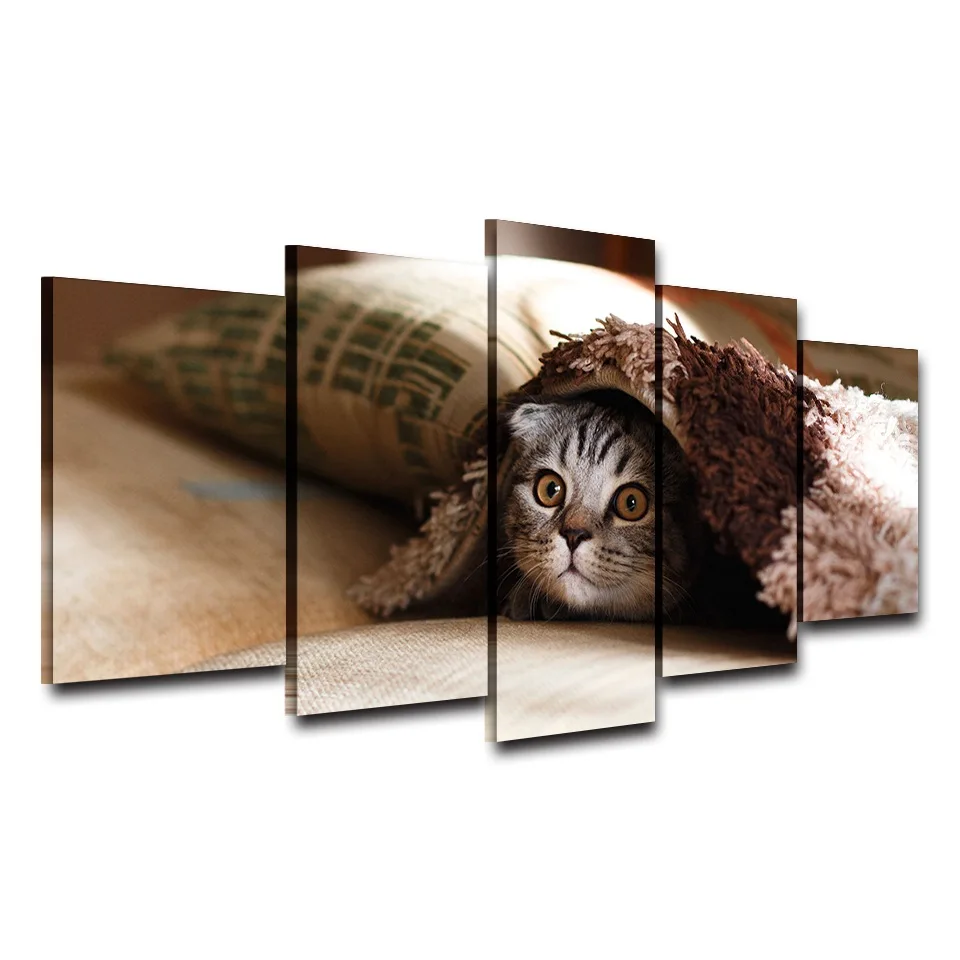 Posters Framework Living Room Wall Art 5 Panel Lovely Cat Animal Painting On Canvas Home Decoration HD Printed
Posters Framework Living Room Wall Art 5 Panel Lovely Cat Animal Painting On Canvas Home Decoration HD Printed