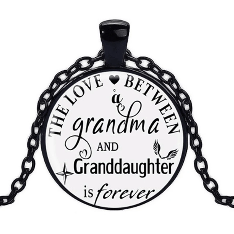 Любовь между бабушкой и внучкой навсегда сердце семья женщин кулон ожерелье цепь