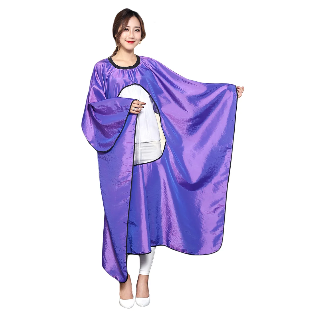 Discoloration Cloth Salon Barber Cape Large Size Hairdresser Hair Cutting Gown with Viewing Window Apron Fantastic Color UN863
Discoloration Cloth Salon Barber Cape Large Size Hairdresser Hair Cutting Gown with Viewing Window Apron Fantastic Color UN863