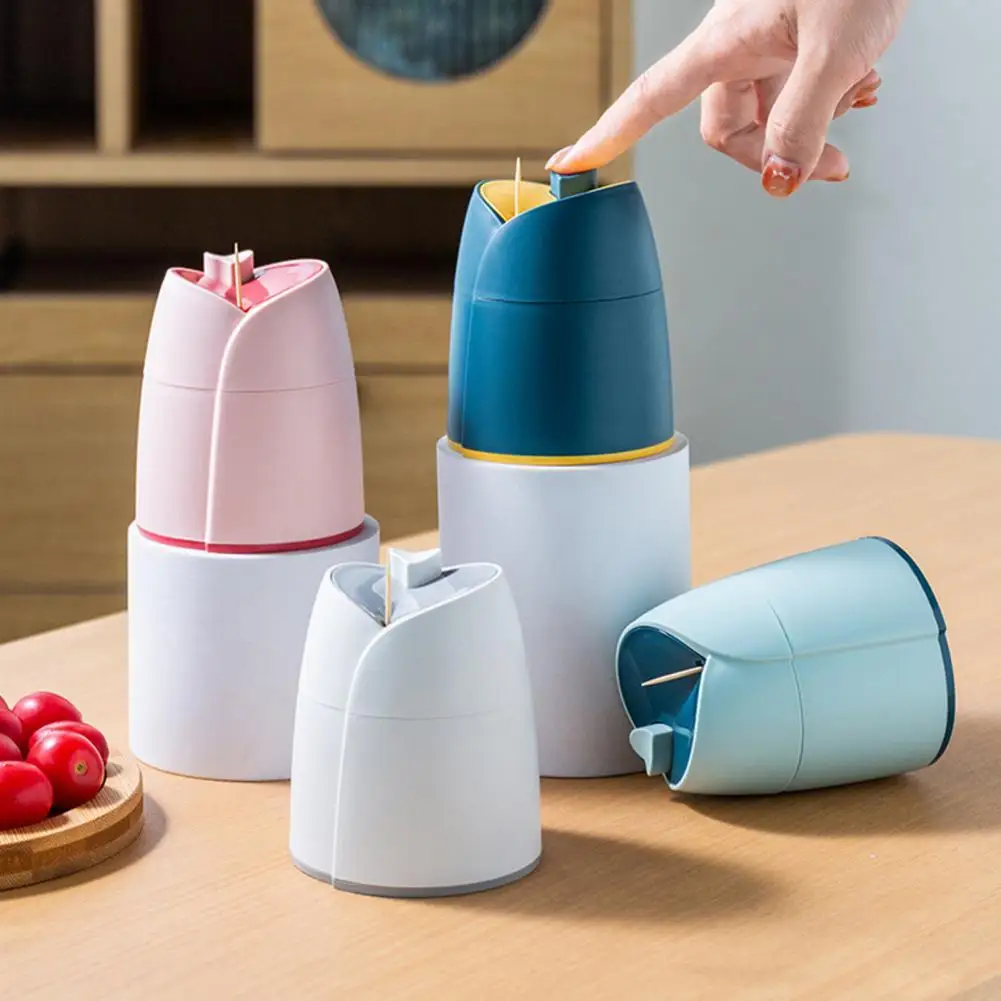 1 PCS Automatically Pops Up Toothpick Box Home Creative Design Plastic Toothpick Holder Dispenser Storage Box for Household
1 PCS Automatically Pops Up Toothpick Box Home Creative Design Plastic Toothpick Holder Dispenser Storage Box for Household