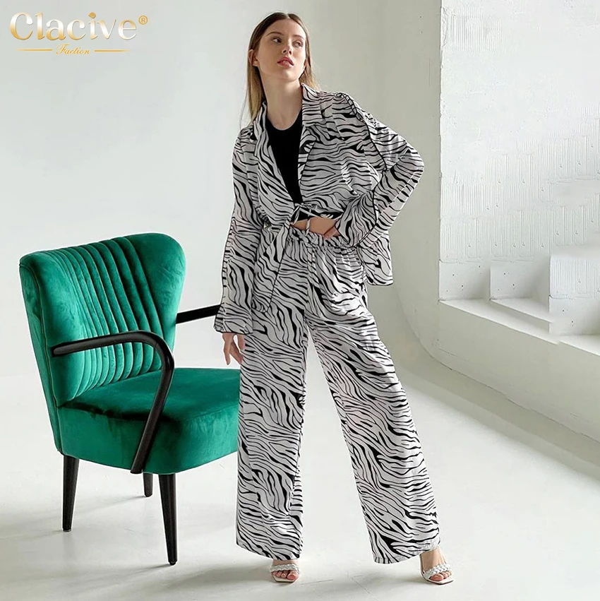 Clacive Sexy Print Two Piece Pant Set Women Fashion Long Sleeve Bandage Blouses With Pants Set Elegant Loose Wide Trousers Suit
Clacive Sexy Print Two Piece Pant Set Women Fashion Long Sleeve Bandage Blouses With Pants Set Elegant Loose Wide Trousers Suit