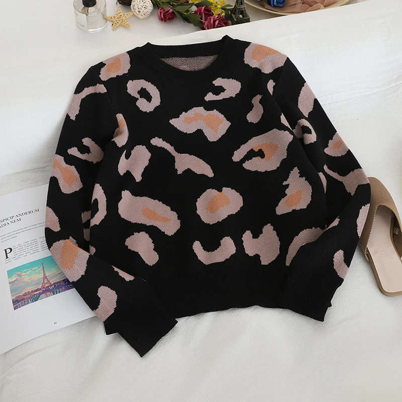 Autumn Loose Leopard High Waist Short Pullover Women Fashion All-match Round Neck Sweater Fashion Winter Clothes Women's Clothes
Autumn Loose Leopard High Waist Short Pullover Women Fashion All-match Round Neck Sweater Fashion Winter Clothes Women's Clothes