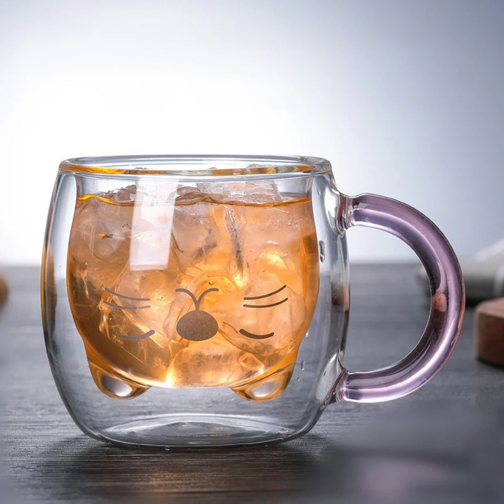 Double Wall Glass Coffee Tea Cups Lovely Cartoon Beer Coffee Mugs Milk Water Drinking Cups Transparent Drinkware With Handle
Double Wall Glass Coffee Tea Cups Lovely Cartoon Beer Coffee Mugs Milk Water Drinking Cups Transparent Drinkware With Handle