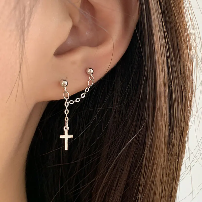 S925 Silver Classic Retro Tassel Double-Ear Hole Cross Earrings Party Gift Evening Woman Jewelry Stud Earrings 2021
S925 Silver Classic Retro Tassel Double-Ear Hole Cross Earrings Party Gift Evening Woman Jewelry Stud Earrings 2021