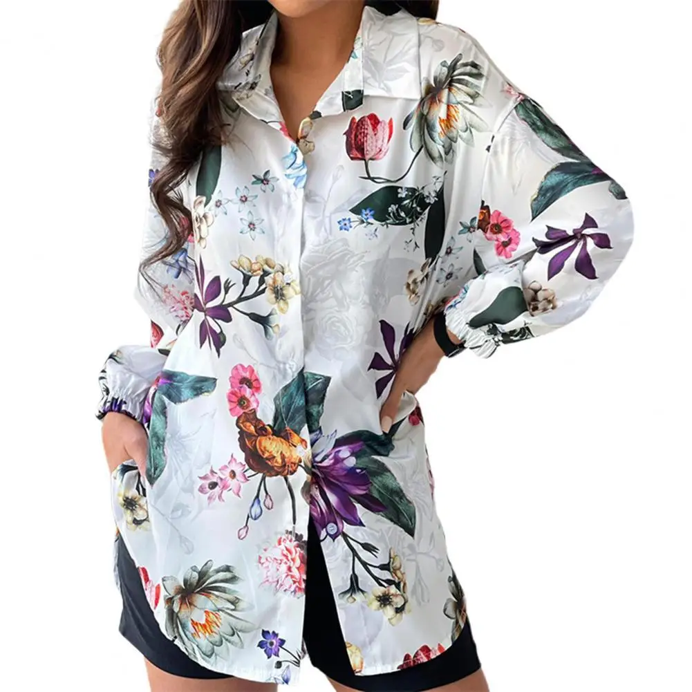 Loose Women Shirt Colorful Floral print Turn-down Collar Single Breasted Spring Autumn Ladies Casual Shirts Clothing
Loose Women Shirt Colorful Floral print Turn-down Collar Single Breasted Spring Autumn Ladies Casual Shirts Clothing
