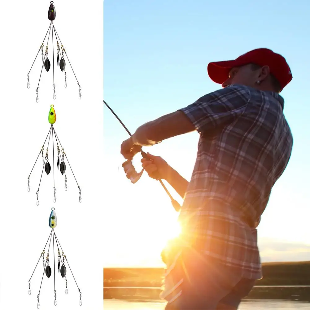 18g Umbrella Fishing lure 5 Arm Alabama Rig Head Group Lures Bass Swimming Baits Bass Fishing Group Lure Snap Swivel Spinner
18g Umbrella Fishing lure 5 Arm Alabama Rig Head Group Lures Bass Swimming Baits Bass Fishing Group Lure Snap Swivel Spinner