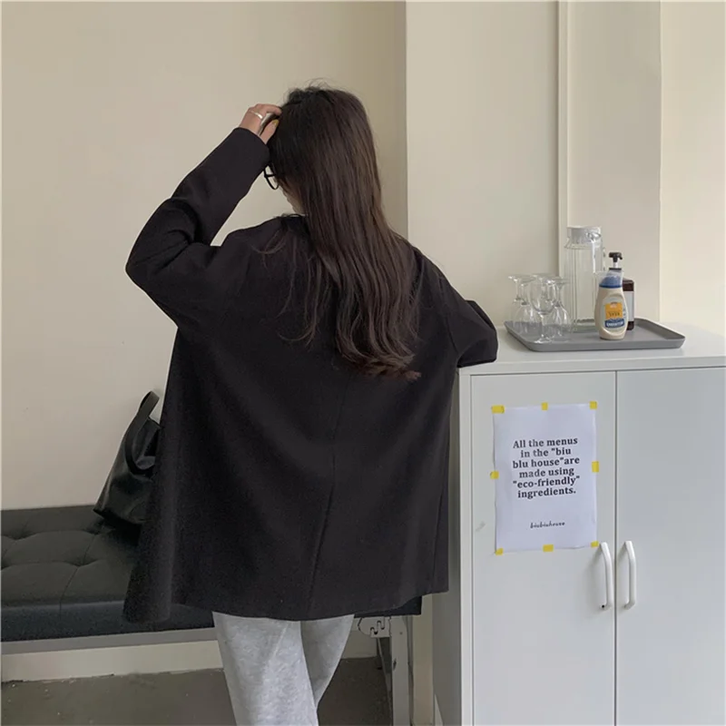 Blazer Women Korean Style Lady Fashion All-match Solid Loose Single Breasted Leisure Simple Street Wear Chic Notch Fall Coat
Blazer Women Korean Style Lady Fashion All-match Solid Loose Single Breasted Leisure Simple Street Wear Chic Notch Fall Coat