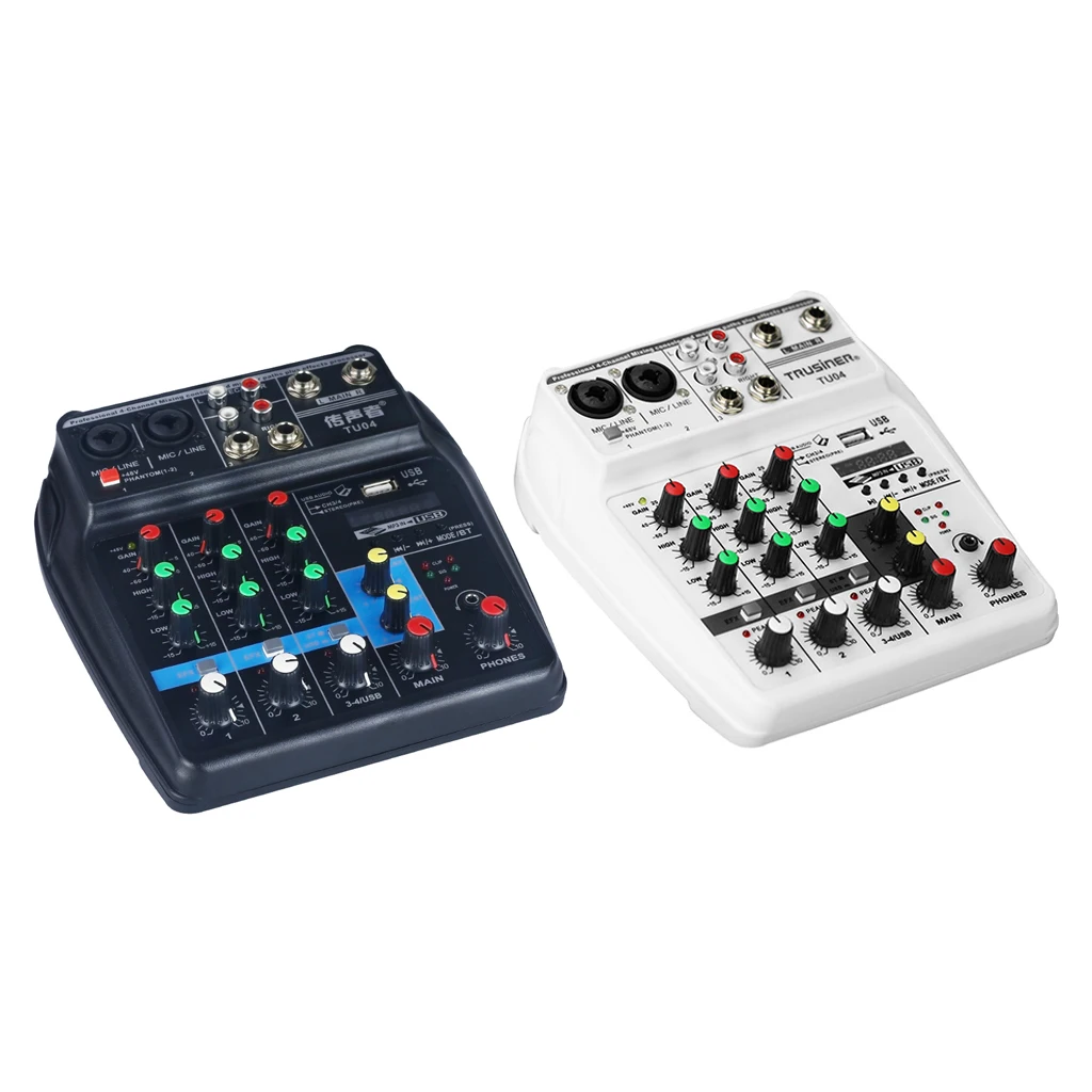 USB Audio Mixer Console DJ Bluetooth Sound Card 48V Phantom Small Mixer
USB Audio Mixer Console DJ Bluetooth Sound Card 48V Phantom Small Mixer
