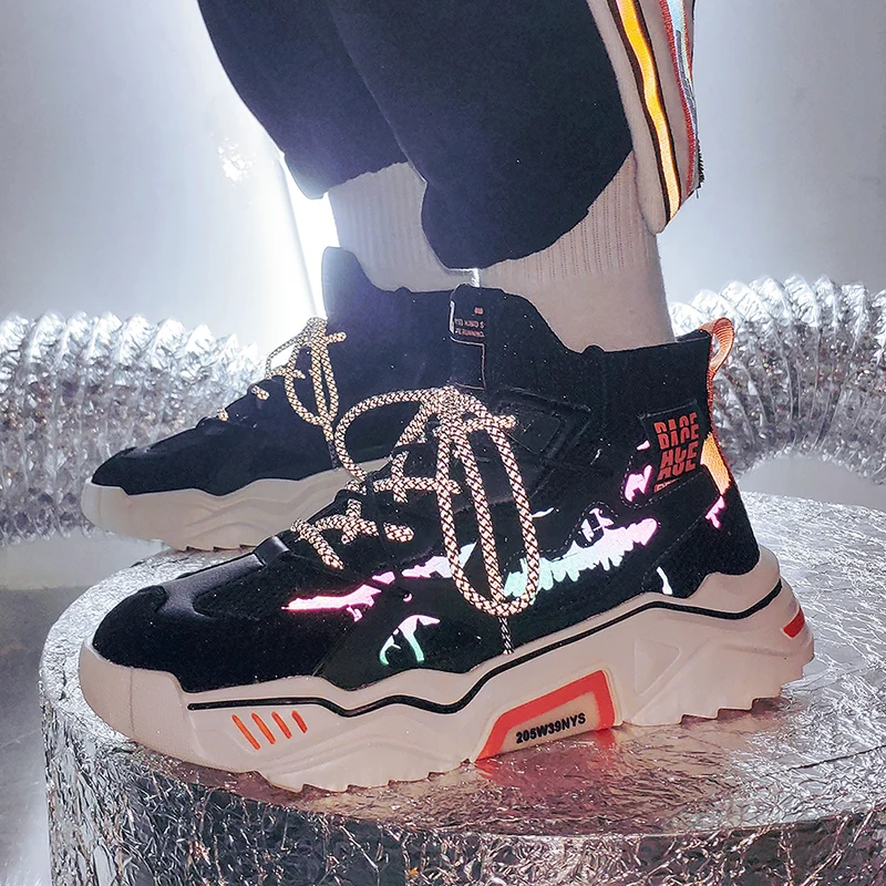 Кроссовки мужские высокие на резиновой платформе, спортивная обувь для бега, размер 45 
Кроссовки мужские высокие на резиновой платформе, спортивная обувь для бега, размер 45