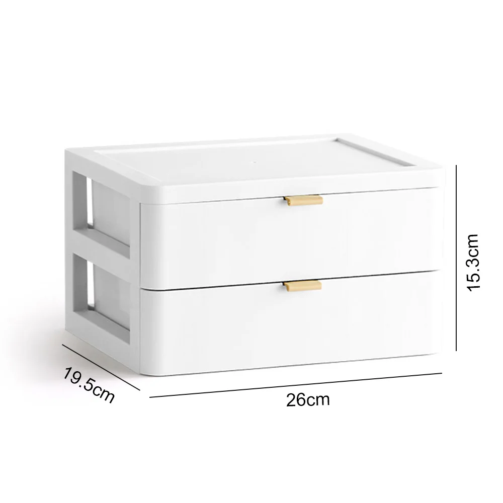 2 Tier Drawer Storage Box Stationery Cosmetic Organizer Multifuncation Desktop Plastic Dustproof Storage Container Girl A Gift
2 Tier Drawer Storage Box Stationery Cosmetic Organizer Multifuncation Desktop Plastic Dustproof Storage Container Girl A Gift