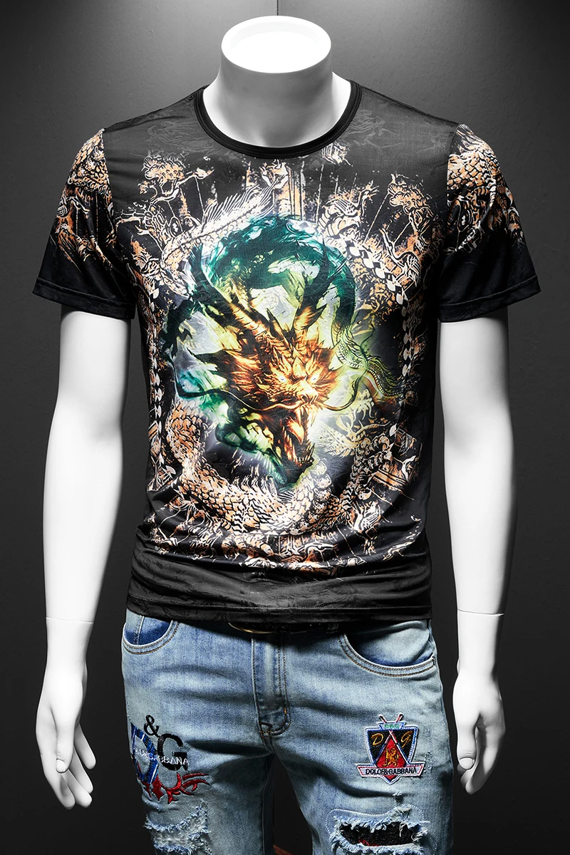 Size 7XL Big T Shirt Men 3D Dragon Printed Short Sleeve Streetwear T-shirt Male Ice Silk Breathable Funny T Shirts Men Clothes
Size 7XL Big T Shirt Men 3D Dragon Printed Short Sleeve Streetwear T-shirt Male Ice Silk Breathable Funny T Shirts Men Clothes