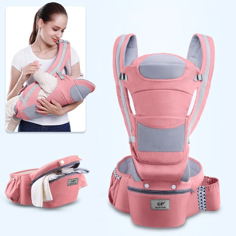 

0-36M Breathable Ergonomic Baby Carrier Backpack Portable Infant Baby Carrier Kangaroo Hipseat Heaps Baby Sling Carrier Wrap
