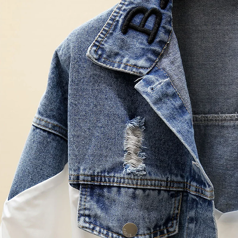 2020 Autumn New Women Denim Jacket Loose Windbreaker Female Students Patchwork Jackets Casual Short Jeans Coats Outwear P750
2020 Autumn New Women Denim Jacket Loose Windbreaker Female Students Patchwork Jackets Casual Short Jeans Coats Outwear P750